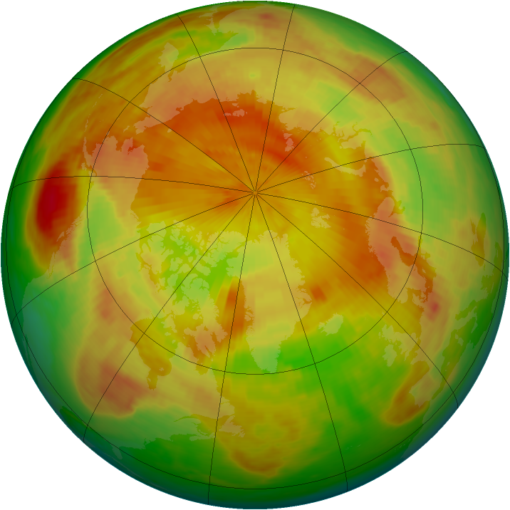 Arctic ozone map for 08 May 1984